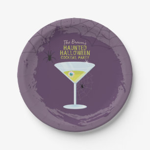 Halloween Cocktails Paper Plate