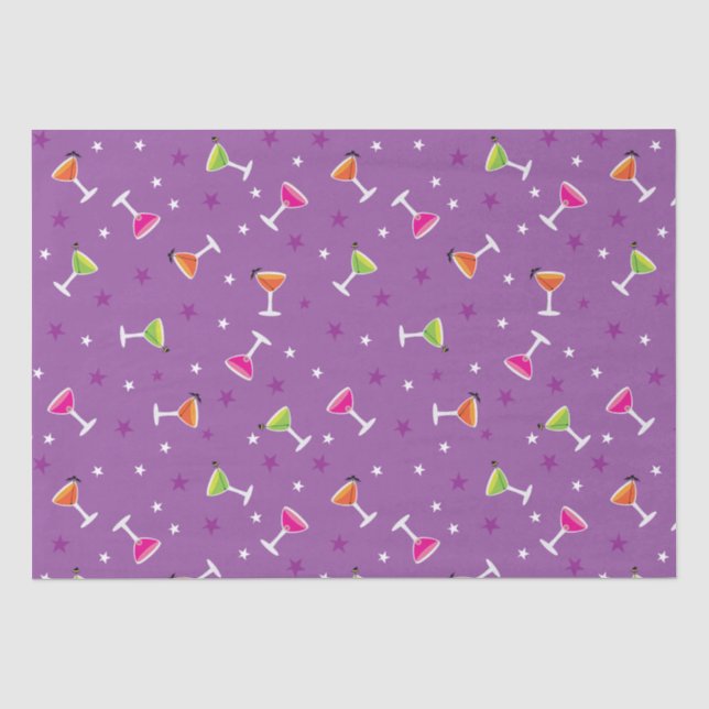 Halloween Cocktails Tissue Paper (Front)