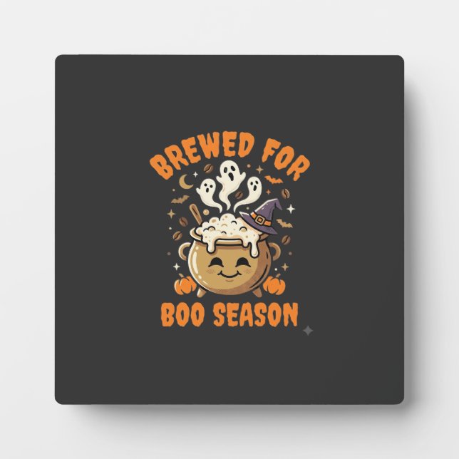 Halloween Coffee Boo Season Plaque (Front)