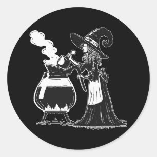 Halloween Coffee Classic Round Sticker