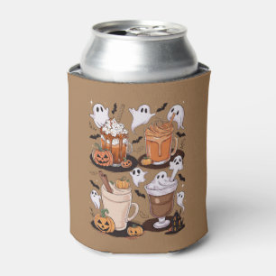 Halloween Coffee Cute Fall Iced Coffee Lover Gift  Can Cooler