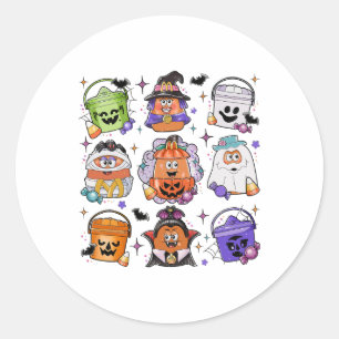 Halloween Coffee Funny Halloween Season Spooky  Classic Round Sticker