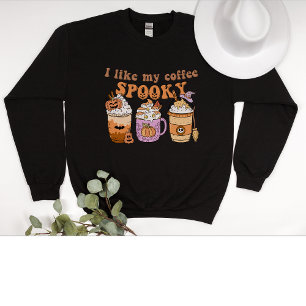 Halloween coffee ice cap pumpkin spice  sweatshirt