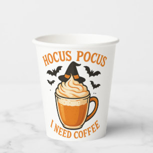 Halloween Coffee Illustration Paper Cups
