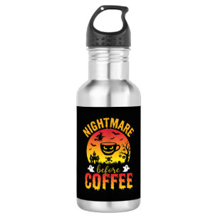 Halloween Coffee Nightmare Before Coffee Spooky Ve 532 Ml Water Bottle
