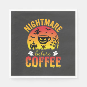 Halloween Coffee Nightmare Before Coffee Spooky Ve Napkin
