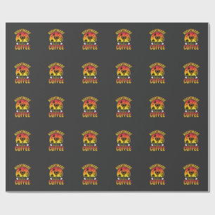 Halloween Coffee Nightmare Before Coffee Spooky Ve Wrapping Paper