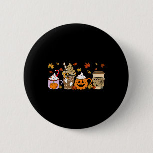 Halloween Coffee Pumpkin Latte Spice Costume Men W 6 Cm Round Badge