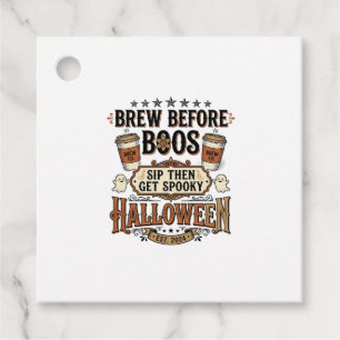 Halloween Coffee Shirt Brew Before Boos Vintage De Favour Tags