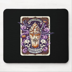 Halloween Cold Like My Soul Coffee Club Tarot Card Mouse Pad