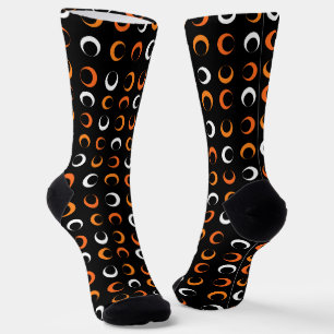 Halloween color circle pattern socks