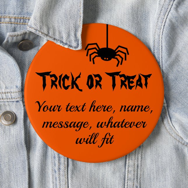 Halloween Colossal 6" Round Button Pin (In Situ)