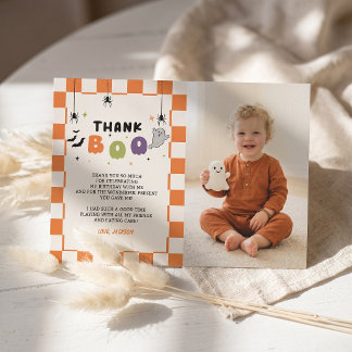 Halloween Colourful Birthday Thank You Card