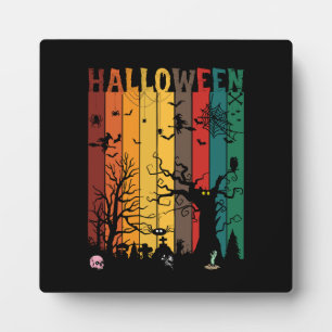 Halloween Colourful Night Plaque