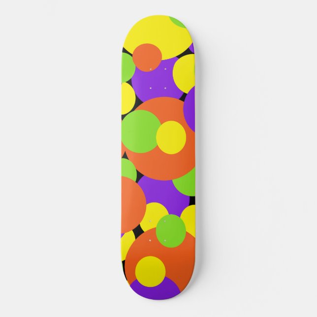 Halloween Colours | Circles | Skateboard (Front)
