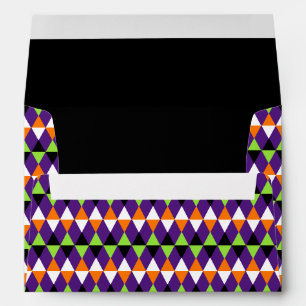 Halloween Colours Modern Pattern Party Invitations Envelope