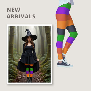 Halloween Colours Witch  Leggings