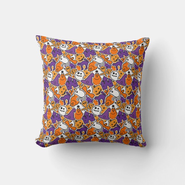 Halloween Comic Pattern Cushion (Front)