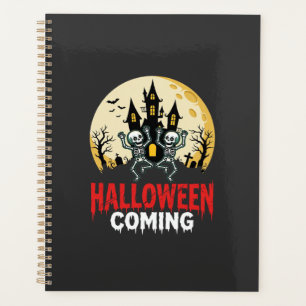 Halloween Coming Dancing Skeletons Haunted Castle Planner
