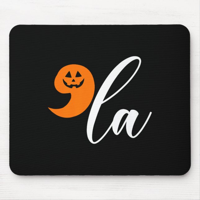 Halloween Comma La Funny Pumpkin Kamala Harris Pre Mouse Pad (Front)