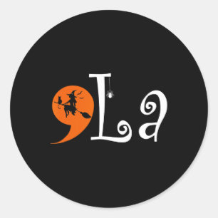 Halloween Comma La Kamala Harris Presidential Classic Round Sticker