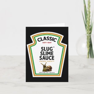 Halloween Condiment Sauce Bottle Slug Slime Sauce Card