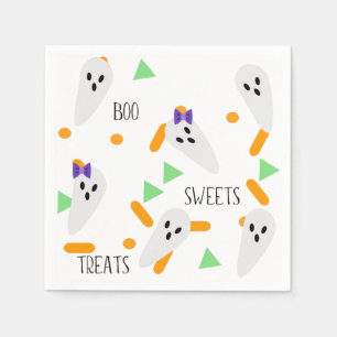 Halloween Confetti Sprinkles Ghost Napkin