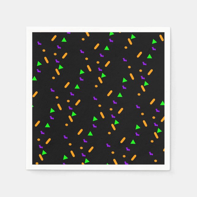 Halloween Confetti Sprinkles | Neon Napkin (Front)