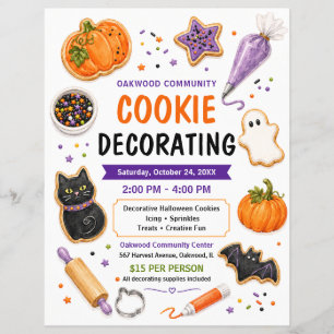 Halloween Cookie Decorating Event Flyer
