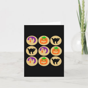 Halloween Cookies Ghost Pumpkin Cat Halloween Suga Card