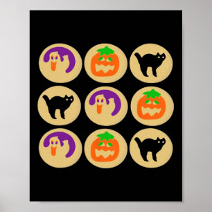 Halloween Cookies Ghost Pumpkin Cat Halloween Suga Poster
