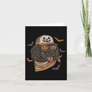 Halloween Cool Dog Boykin Spaniel Sungles Dog Mum Card