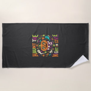 Halloween Cool Jack Lantern Beach Towel