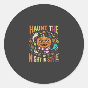 Halloween Cool Jack Lantern Classic Round Sticker