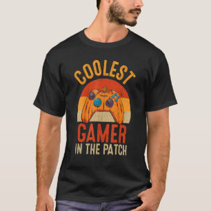 Halloween Coolest Gamer In The Patch Pumpkin Boys  T-Shirt