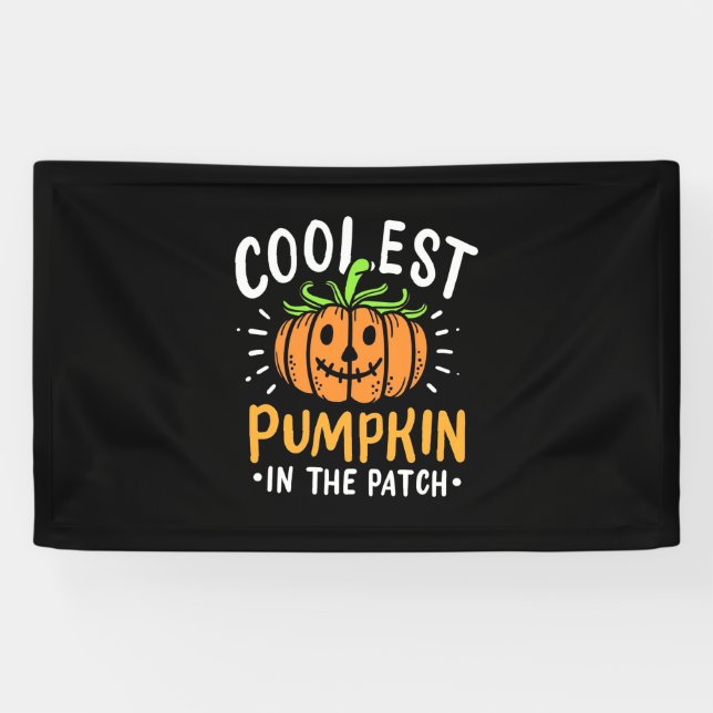 Halloween Coolest Pumpkin In The Patch Banner (Horizontal)