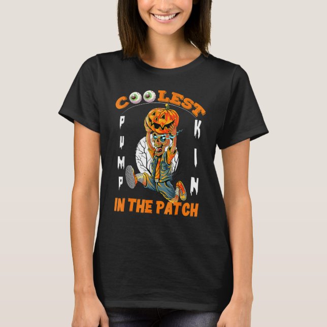 Halloween Coolest Pumpkin In The Patch Boys Girls  T-Shirt (Front)