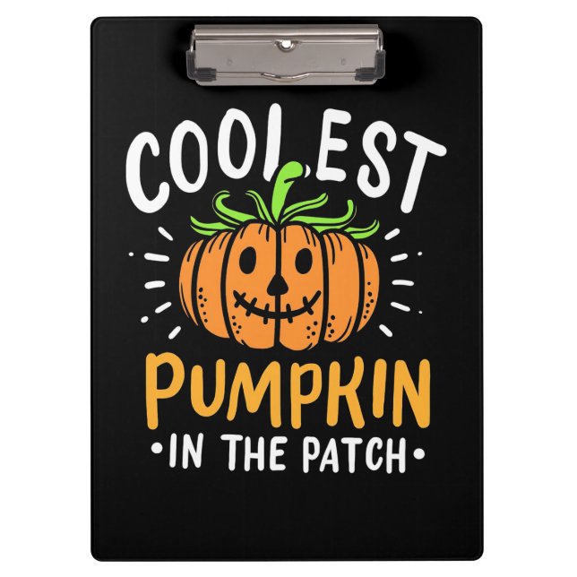 Halloween Coolest Pumpkin In The Patch Clipboard (Front)