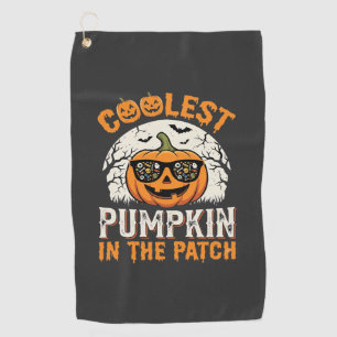 Halloween Coolest Pumpkin in the Patch Design Golf Towel