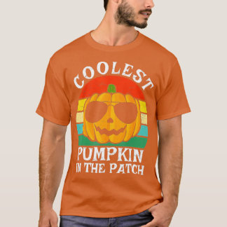 Halloween Coolest Pumpkin In The Patch Retro Boys T-Shirt