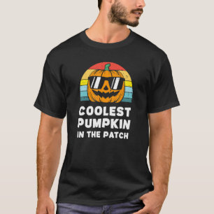 Halloween Coolest Pumpkin In The Patch Retro Boys  T-Shirt