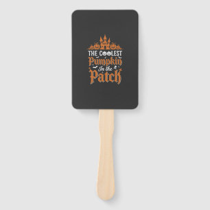 Halloween Coolest Pumpkin in the Patch Vintage Des Hand Fan