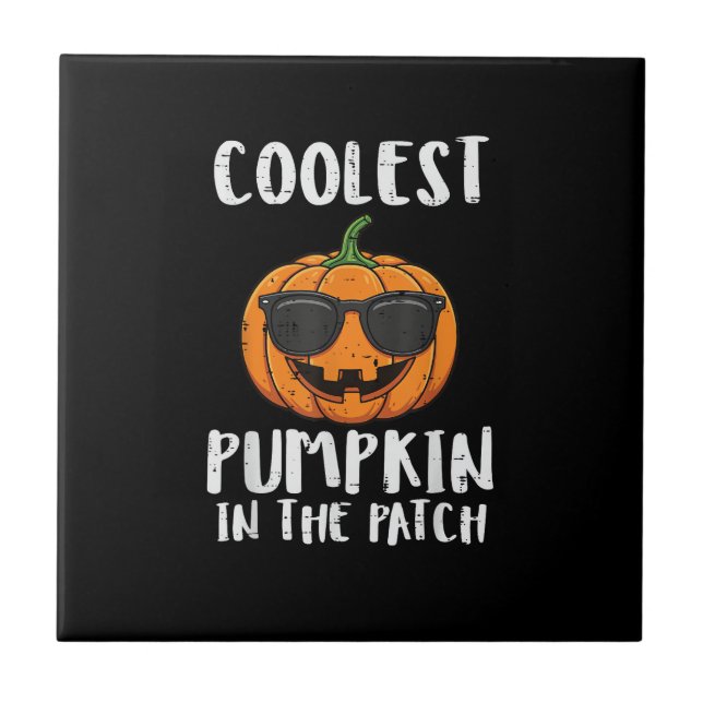 Halloween Coolest Pumpkin Patch Costume Men Boys K Tile (Front)