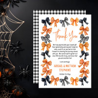 Halloween Coquette Black | Orange Bows Baby Shower