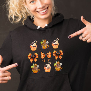 Halloween Coquette Cupcake and Ribbon Sweatshirt
