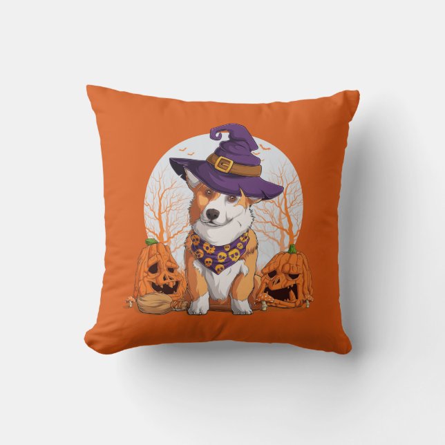 Halloween Corgi  Cushion (Front)