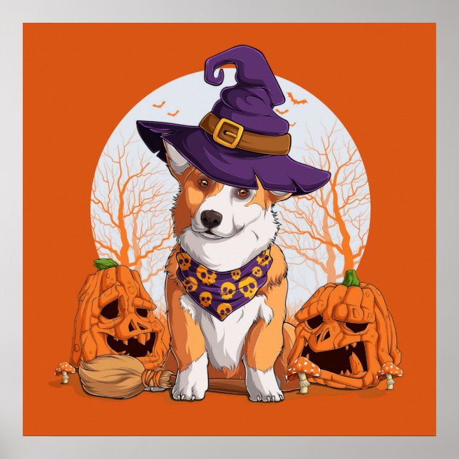 Halloween Corgi Poster (Front)