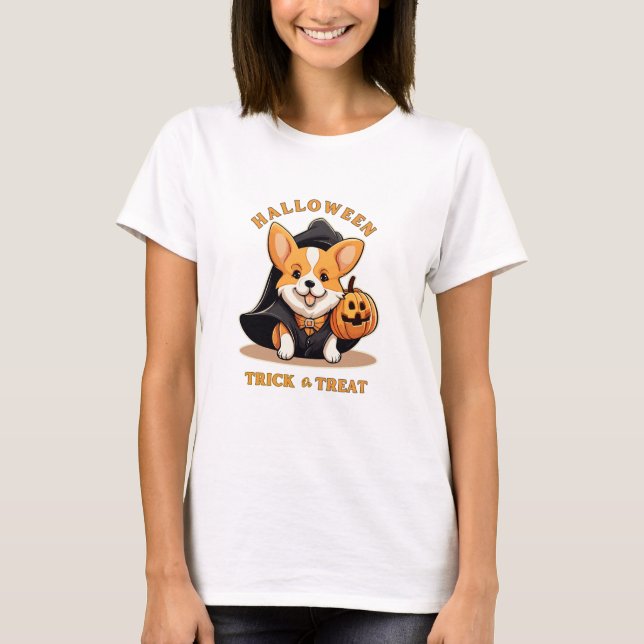Halloween Corgi T-Shirt (Front)