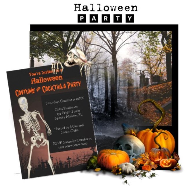 Halloween Costume and Cocktails Party Invitation (Creator Uploaded)