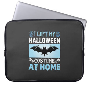 Halloween Costume At Home Funny Bat Design Laptop Sleeve